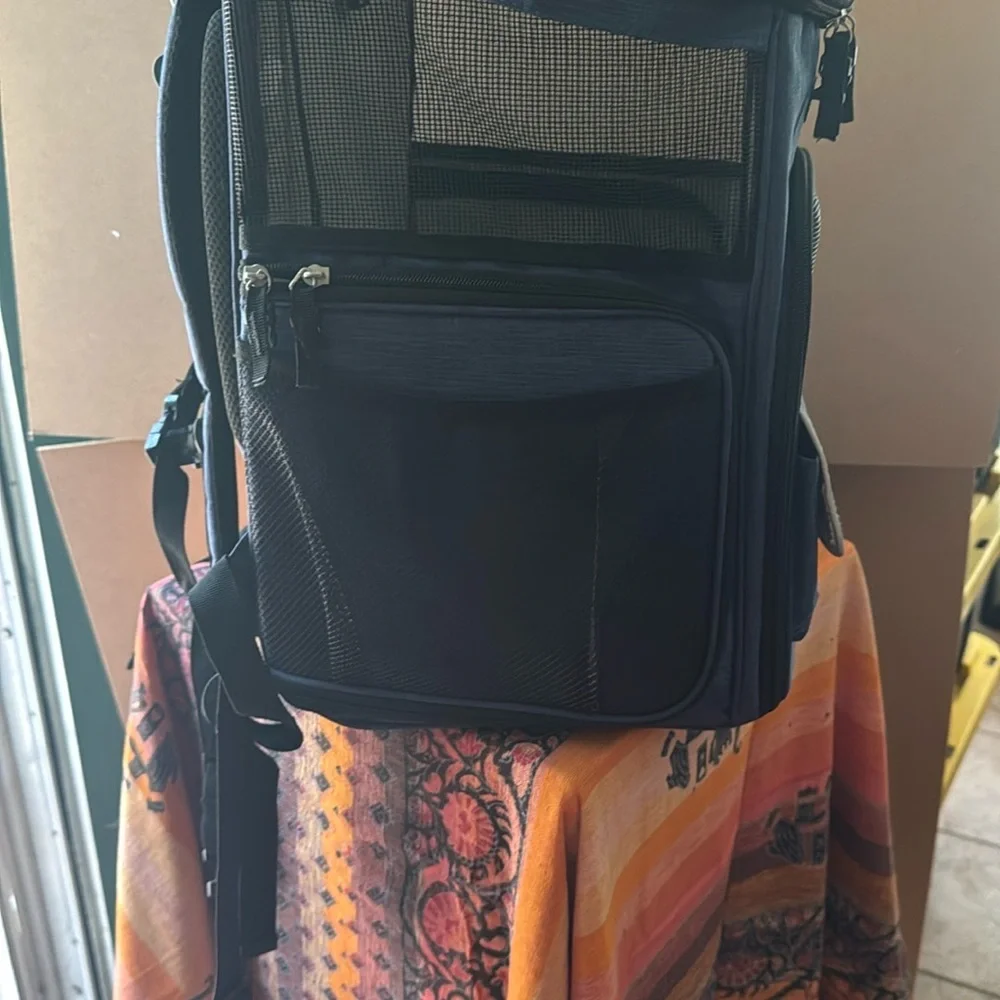 Gray Dog Carrier Backpack